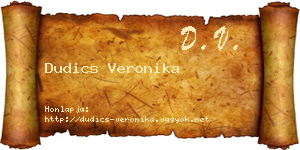 Dudics Veronika névjegykártya