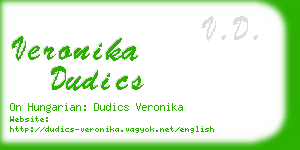 veronika dudics business card